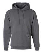 Hanes F170 - Unisex Ultimate Cotton® Hooded Sweatshirt — Charcoal Heather (flat)