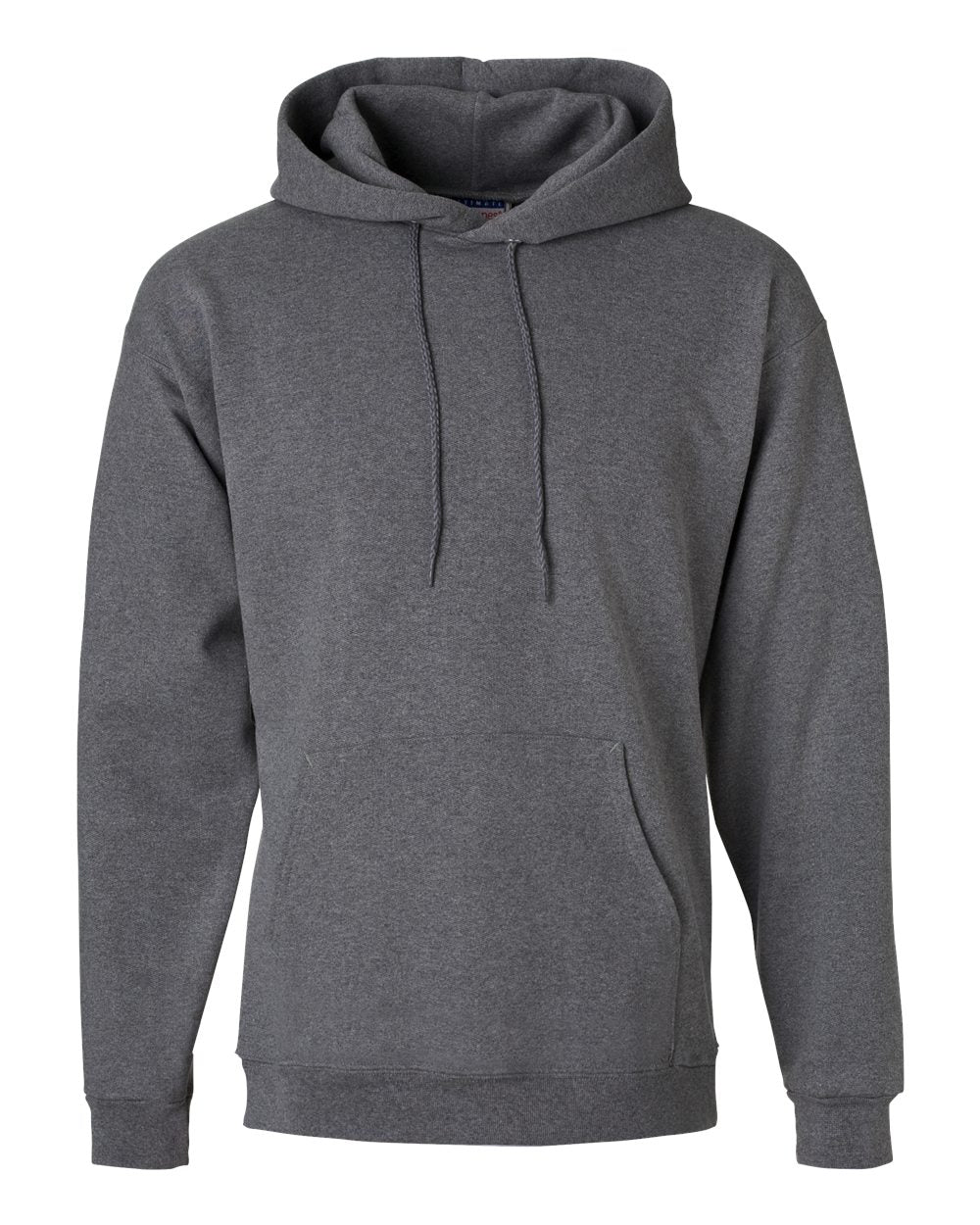 Hanes F170 - Unisex Ultimate Cotton® Hooded Sweatshirt — Charcoal Heather (flat)