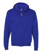 Hanes P180 - Unisex EcoSmart® Full-Zip Hooded Sweatshirt — Deep Royal (flat)