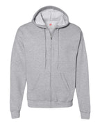 Hanes P180 - Unisex EcoSmart® Full-Zip Hooded Sweatshirt — Light Steel (flat)
