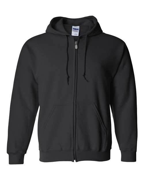 Gildan 18600 - Unisex Heavy BlendTM Full-Zip Hooded Sweatshirt - Black
