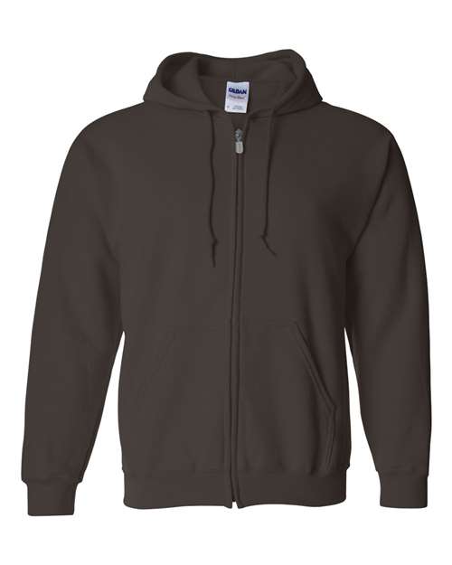 Gildan 18600 - Unisex Heavy BlendTM Full-Zip Hooded Sweatshirt - Dark Chocolate