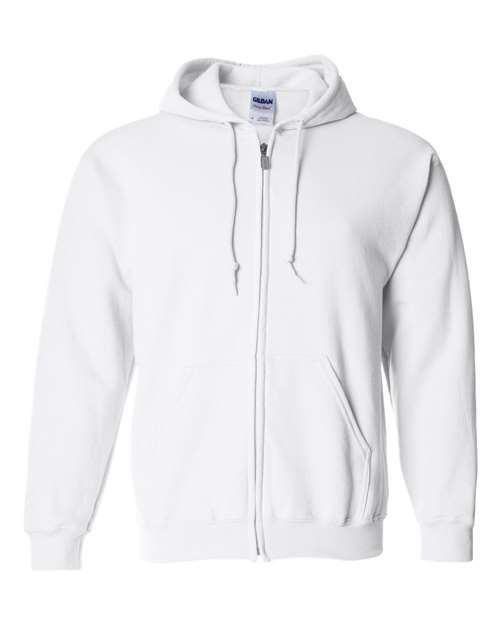 Gildan 18600 - Unisex Heavy BlendTM Full-Zip Hooded Sweatshirt - White