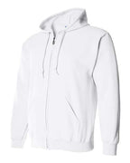 Gildan 18600 - Unisex Heavy BlendTM Full-Zip Hooded Sweatshirt - White