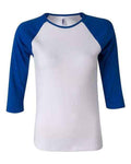 BELLA + CANVAS 2000 - Women’s 1X1 Baby Rib Raglan Three-Quarter Sleeve Tee