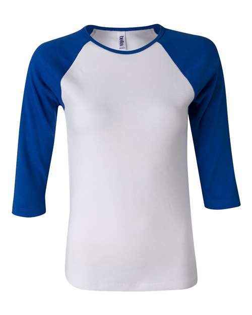 BELLA + CANVAS 2000 - Women’s 1X1 Baby Rib Raglan Three-Quarter Sleeve Tee