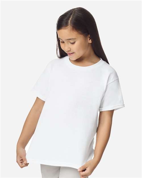 Gildan 8000B - Youth DryBlend T-Shirt - White