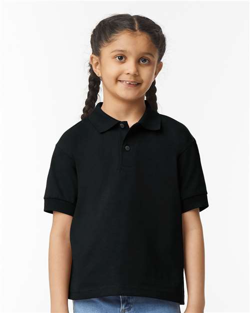 Gildan 8800B - Youth DryBlend Jersey Polo - Black