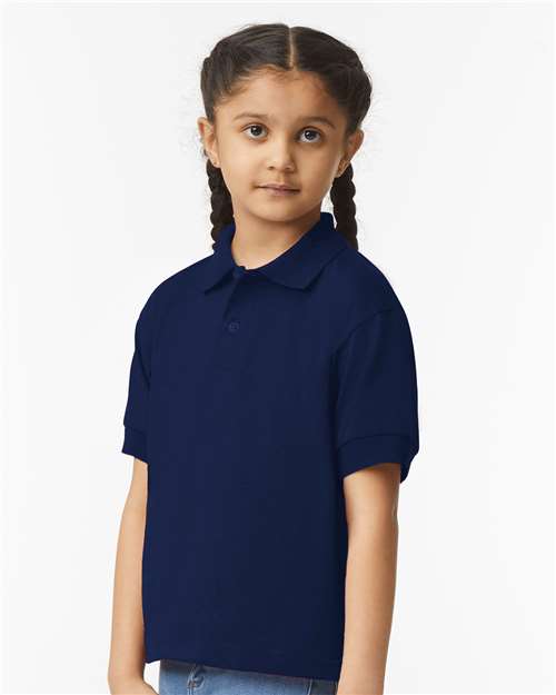 Gildan 8800B - Youth DryBlend Jersey Polo - Navy