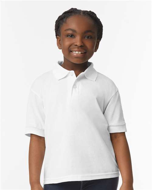 Gildan 8800B - Youth DryBlend Jersey Polo - White