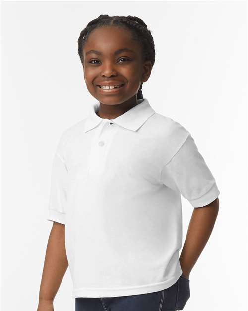 Gildan 8800B - Youth DryBlend Jersey Polo - White