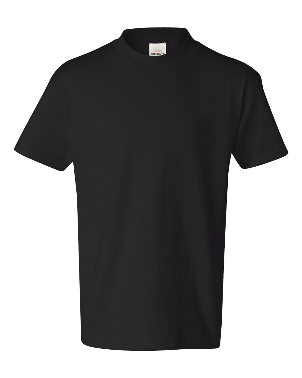 Hanes 5450 - Youth Authentic T-Shirt — Black (flat)