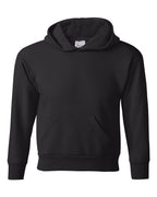 Hanes P473 - Youth EcoSmart® Hooded Sweatshirt — Black (flat)