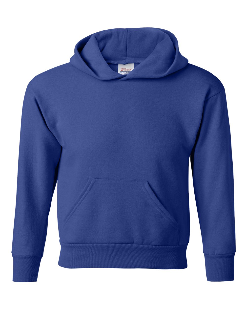 Hanes P473 - Youth EcoSmart® Hooded Sweatshirt — Deep Royal (flat)