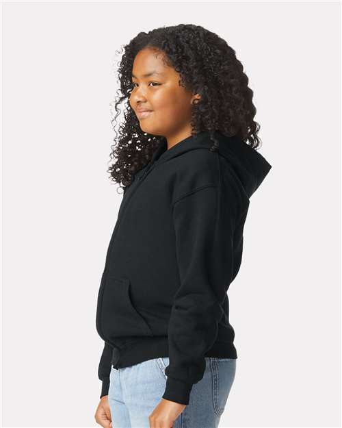 Gildan 18600B - Youth Heavy BlendTM Full-Zip Hooded Sweatshirt - Black