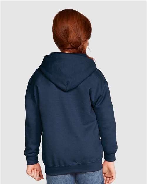 Gildan 18600B - Youth Heavy BlendTM Full-Zip Hooded Sweatshirt - Navy