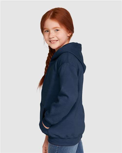 Gildan 18600B - Youth Heavy BlendTM Full-Zip Hooded Sweatshirt - Navy