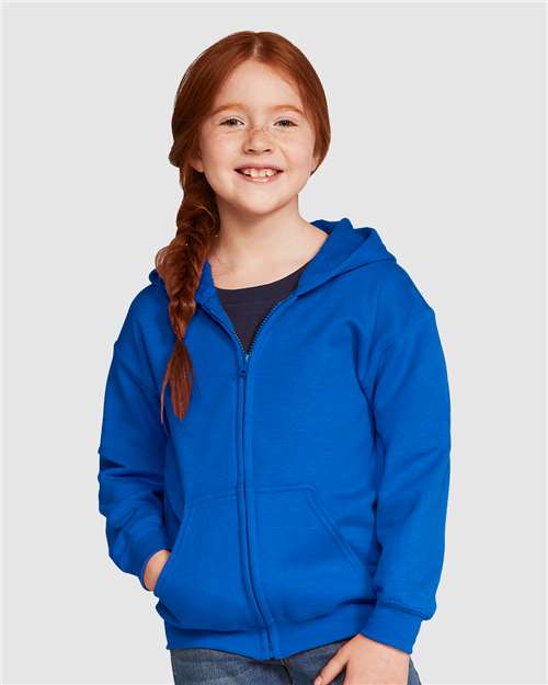 Gildan 18600B - Youth Heavy BlendTM Full-Zip Hooded Sweatshirt - Royal