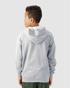 Gildan 18600B - Youth Heavy BlendTM Full-Zip Hooded Sweatshirt - Sport Grey