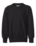 Hanes P360 - Youth EcoSmart® Crewneck Sweatshirt — Black (flat)