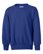 Hanes P360 - Youth EcoSmart® Crewneck Sweatshirt — Deep Royal (flat)