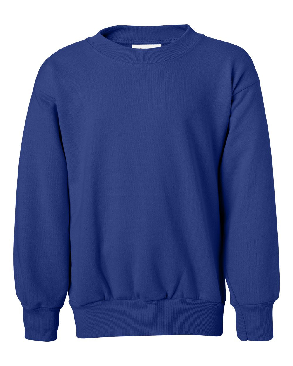 Hanes P360 - Youth EcoSmart® Crewneck Sweatshirt — Deep Royal (flat)