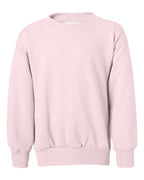 Hanes P360 - Youth EcoSmart® Crewneck Sweatshirt — Pale Pink (flat)