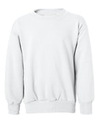 Hanes P360 - Youth EcoSmart® Crewneck Sweatshirt — White (flat)