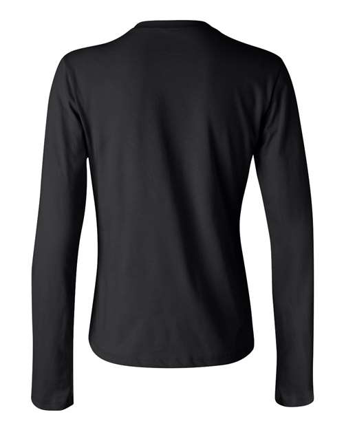 BELLA + CANVAS 6500 - Womens Jersey Long Sleeve Tee - Black
