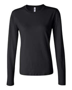 BELLA + CANVAS 6500 - Womens Jersey Long Sleeve Tee - Black