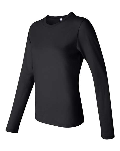 BELLA + CANVAS 6500 - Womens Jersey Long Sleeve Tee - Black