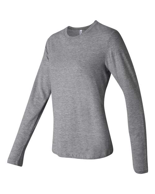 BELLA + CANVAS 6500 - Womens Jersey Long Sleeve Tee - Deep Heather