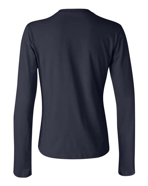 BELLA + CANVAS 6500 - Womens Jersey Long Sleeve Tee - Navy