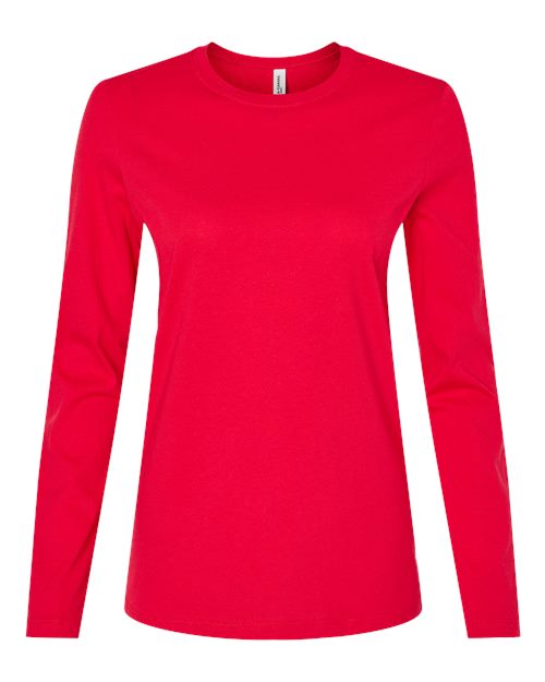 BELLA + CANVAS 6500 - Womens Jersey Long Sleeve Tee - Red