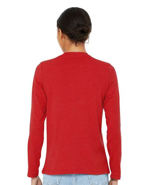 BELLA + CANVAS 6500 - Womens Jersey Long Sleeve Tee - Red