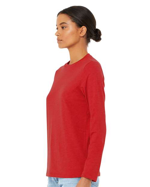BELLA + CANVAS 6500 - Womens Jersey Long Sleeve Tee - Red