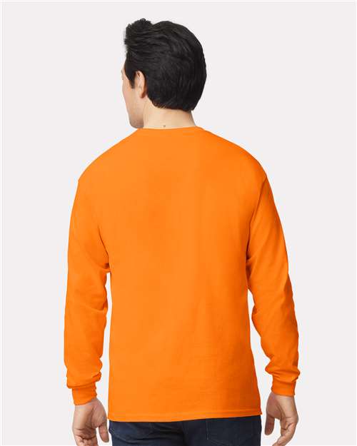 Gildan 2400 - Unisex Ultra Cotton Long Sleeve T-Shirt - Safety Orange