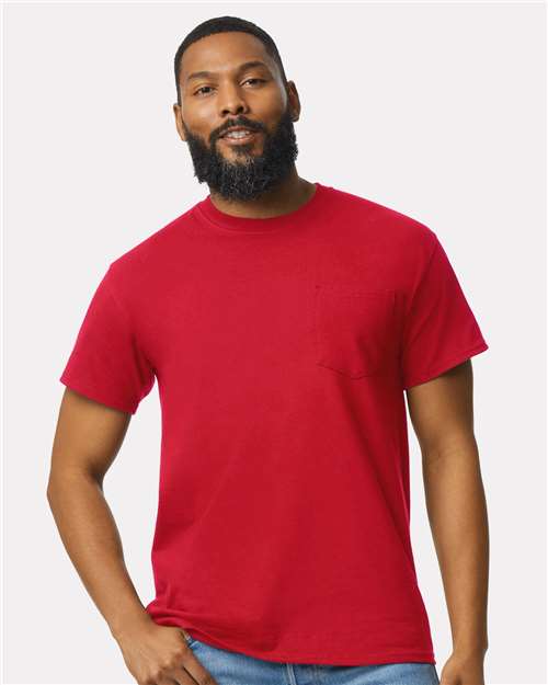 Gildan 2300 - Unisex Ultra Cotton Pocket T-Shirt - Red