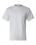 Hanes 5190 - Men's Beefy-T® Pocket T-Shirt — Ash (flat)