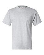 Hanes 5190 - Men's Beefy-T® Pocket T-Shirt — Ash (flat)