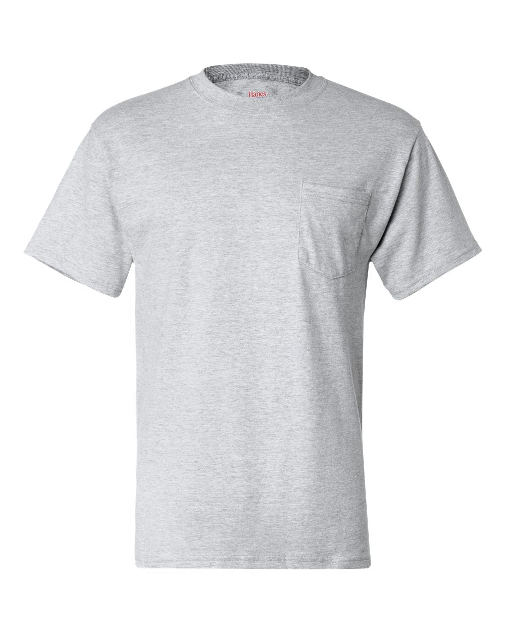 Hanes 5190 - Men's Beefy-T® Pocket T-Shirt — Ash (flat)
