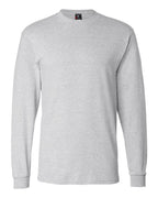 Hanes 5186 - Unisex Beefy-T® Long Sleeve T-Shirt — Ash (flat)