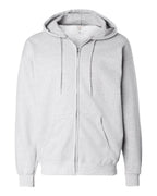 Hanes F280 - Unisex Ultimate Cotton® Full-Zip Hooded Sweatshirt — Ash (flat)