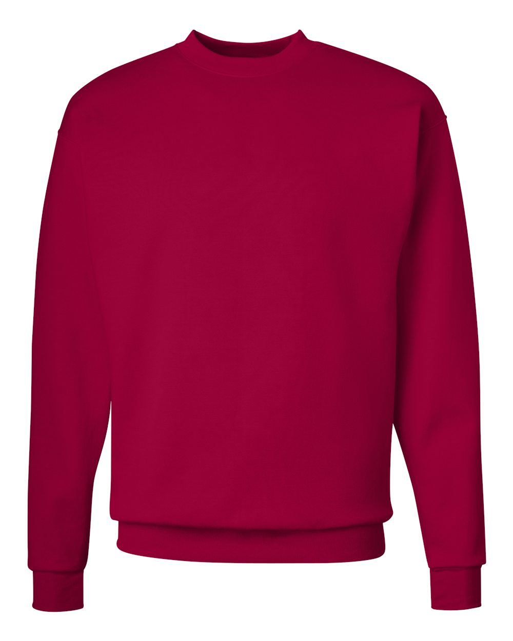 Hanes P160 - Unisex EcoSmart® Crewneck Sweatshirt — Deep Red (flat)