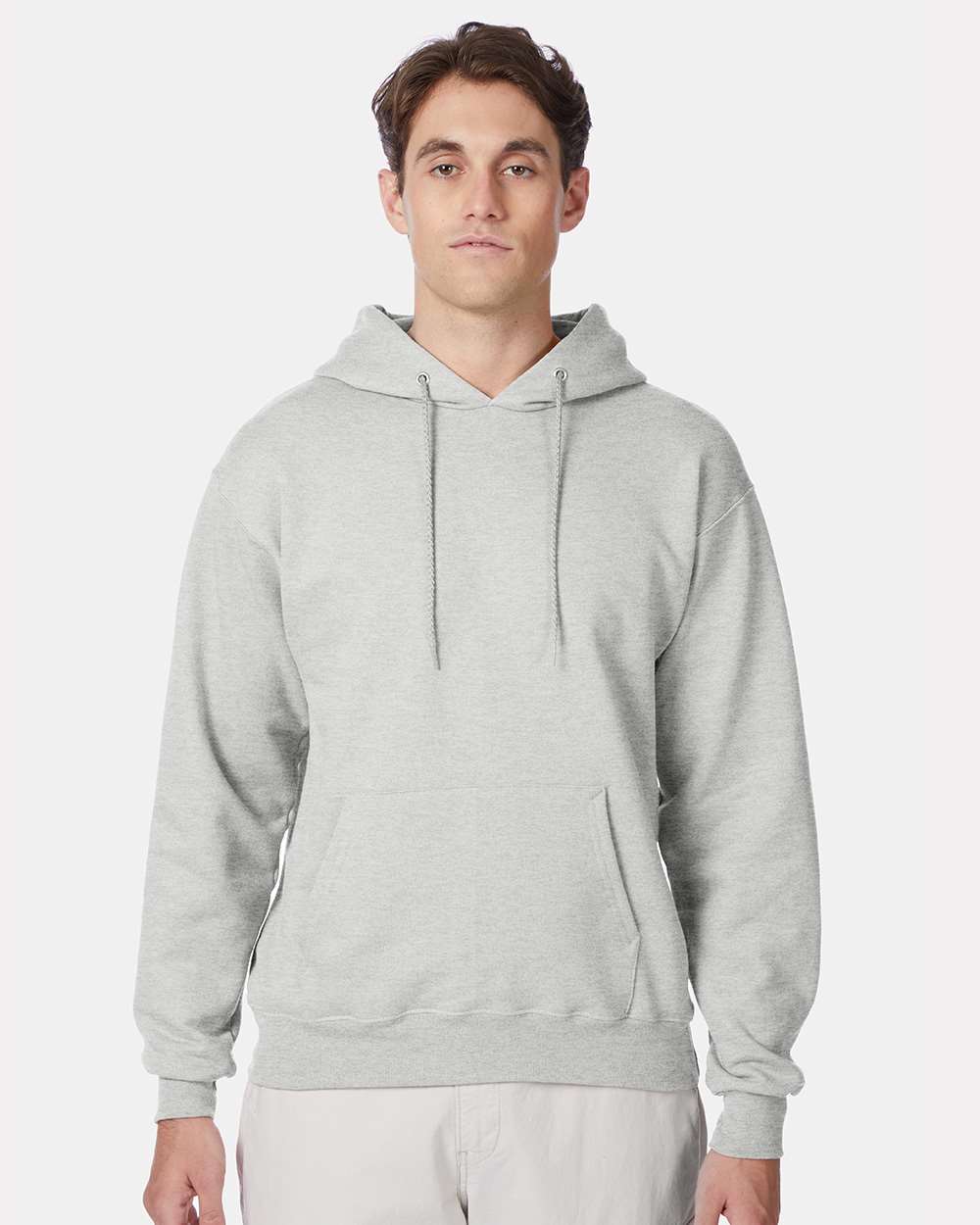 Hanes F170 - Unisex Ultimate Cotton® Hooded Sweatshirt — Ash