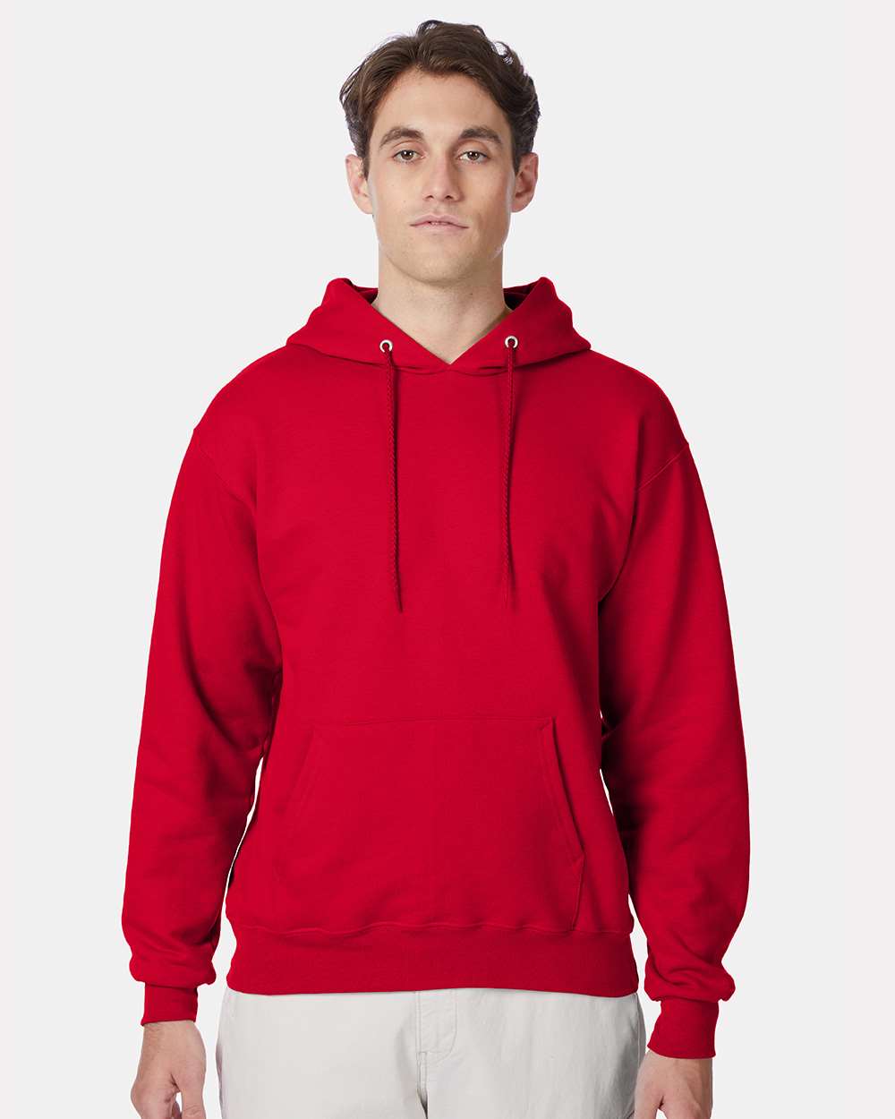 Hanes F170 - Unisex Ultimate Cotton® Hooded Sweatshirt — Deep Red