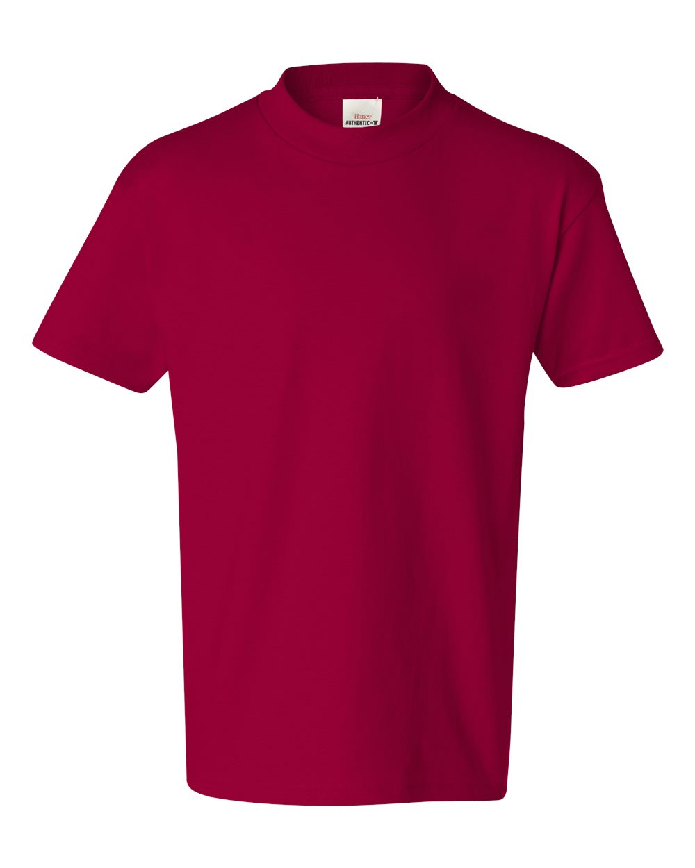 Hanes 5450 - Youth Authentic T-Shirt — Deep Red (flat)