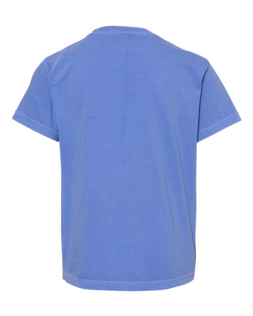 Comfort Colors 9018 - Youth Garment-Dyed Heavyweight T-Shirt - Flo Blue