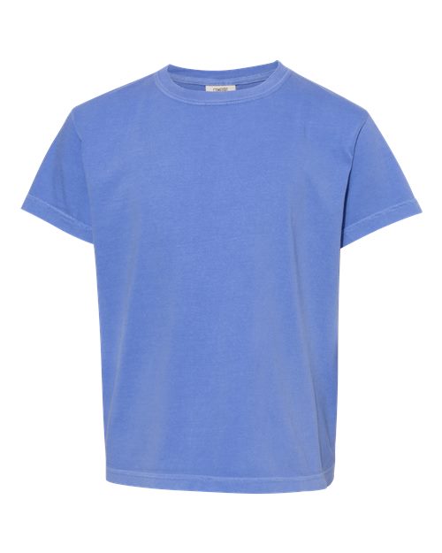Comfort Colors 9018 - Youth Garment-Dyed Heavyweight T-Shirt - Flo Blue