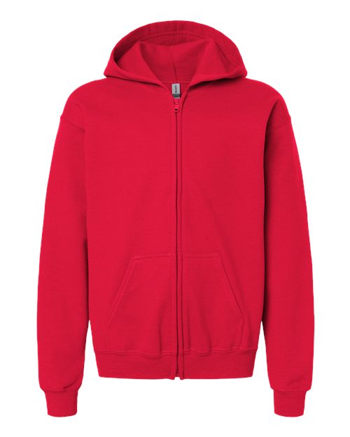Gildan 18600B - Youth Heavy BlendTM Full-Zip Hooded Sweatshirt - Red